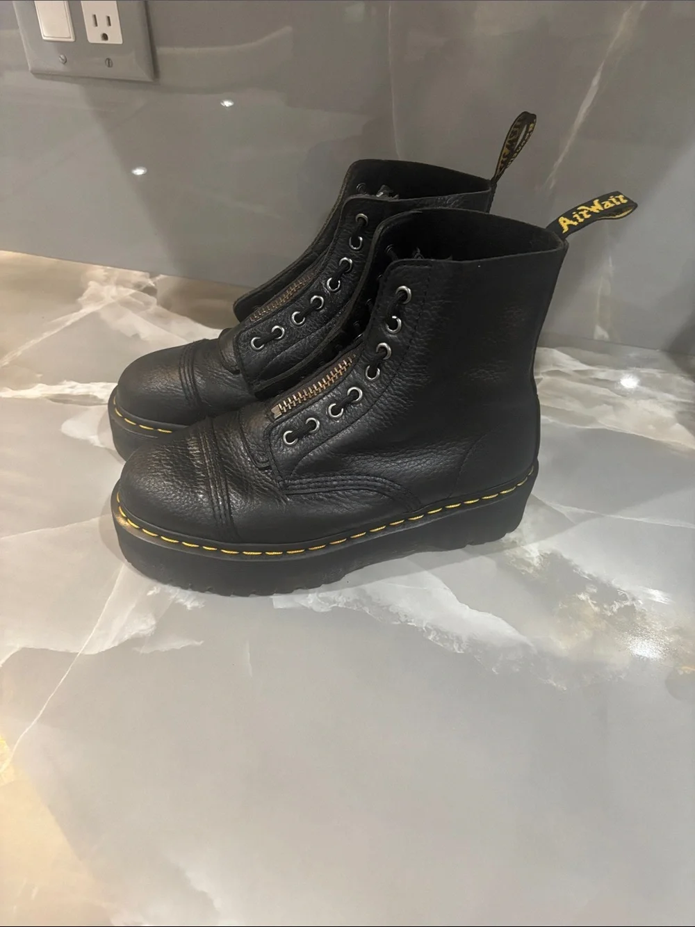 Dr. Martens SINCLAIR Milled Nappa Leather Platform Boots